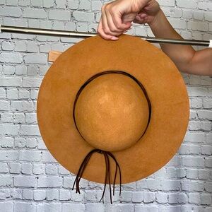 Brown fall wool hat